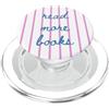 Bookworm Book Lover Leggi di più Libri Lettura a righe PopSockets PopGrip per MagSafe