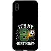 Kids Soccer Football Birthday Shirts And Custodia per iPhone XS Max It's My 8th Birthday Soccer Ball Field 8 Anno vecchio ragazzo