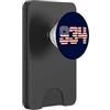City & State Patchogue New York 934 Codice area American Flag Patriot PopSockets PopWallet per MagSafe