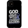 Stomach Cancer Warrior Gifts for Women a Custodia per iPhone 11 Consapevolezza del cancro allo stomaco Pervinca Novembre Cancro allo stomaco