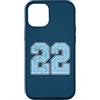 Number 22 Jersey Player Uniform #22 Gift Custodia per iPhone 12/12 Pro Divisa da giocatore numero 22 blu e bianco #22
