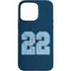 Number 22 Jersey Player Uniform #22 Gift Custodia per iPhone 15 Pro Max Divisa da giocatore numero 22 blu e bianco #22