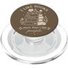 Books Over People Co Amante dei libri Lettura Bibliofilo Bookworm Reader Fiori PopSockets PopGrip per MagSafe