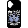 Stomach Cancer Warrior Gifts for Women a Custodia per iPhone 16 Consapevolezza del cancro allo stomaco Pervinca Novembre Cancro allo stomaco