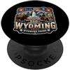 Wyoming Pride U.S.A. 250th Anniversary b USA 250° Anniversario Wyoming Pride PopSockets PopGrip Adesivo