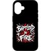 Holy Flame Christian Baptism Revival Custodia per iPhone 16 Battezzato nel fuoco Cristiano Fede Revival