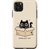 Homeless Cat Custodia per iPhone 11 Pro Max Homeless Cat Box Gatto Divertente Gattino Carino Gatto Nero