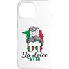 Italy Love Apparel Co Custodia per iPhone 16 Pro Max Signora italiana divertente dicendo bandiera Italia