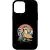 Surfing Alligator Beach Summer Wave Retr Custodia per iPhone 12 Pro Max Cool Crocodile Surfer Tramonto Ocean Vibes Retro