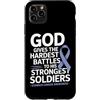 Stomach Cancer Warrior Gifts for Women a Custodia per iPhone 11 Pro Max Consapevolezza del cancro allo stomaco Pervinca Novembre Cancro allo stomaco