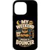 Jimbeels Custodia per iPhone 14 Pro Max My Weekend Needs A Bouncer umorismo riposo
