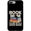 Reading Cat Lover Bookworm Mom Sunset Custodia per iPhone 7 Plus/8 Plus Prenota Mom Cat Lover va bene con una buona lettura
