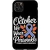 Stomach Cancer Warrior Gifts for Women a Custodia per iPhone 11 Pro Max Consapevolezza del cancro allo stomaco Pervinca Novembre Cancro allo stomaco