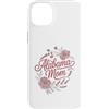 Southern Moms Crimson Floral Apparel Custodia per iPhone 14 Plus Alabama Mom Cursive Red Floral Design cute