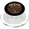 Vintage Deep Sea Mystery Coastal Adventu L'oceano è ancora pieno di sorprese Nautical Retro PopSockets PopGrip per MagSafe