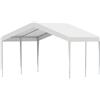Garage Portatile 4x4m Con Tettoia Anti Uv, Pioggia E Vento Per Veicoli, Matrimoni E Feste - Bianco