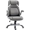 Sedia Da Ufficio Reclinabile In Tessuto Traspirante E Acciaio Con Altezza Regolabile, 68x76x109-117 cm