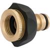 Draper DRA27697 - Connettore per rubinetto in ottone e gomma, blu, DRA24646