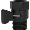 Hyuduo Valvola Interruzione Flusso Acqua G1/2 Ottone Nero per Soffione Doccia e Bidet Installazione Semplice tra Braccio Materiale Durevole Resistente Corrosione