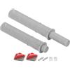 QUARKZMAN 2 Pcs Serrature Magnetiche A Spinta Per Ante Di Armadio, 2.87x0.4 Pollici Serratura A Spinta Per Aprire L'Anta Hardware Armadio, Apertura Nascosta Cassetto, Plastica Grigia 73x10mm
