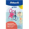 Pelikan, Griffix forbici con impugnatura ergonomica per mancini, sicure per i bambini, comode e resistenti Blue