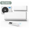 Midea Breezeless E Dual Split 4,10 kW per 2 stanze fino a 17 mq 9.000 + 9.000
