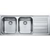 Franke PRONTA CONSEGNA - SPEDIZIONE IMMEDIATA Lavello da Incasso 2 Vasche con Gocciolatoio a Destra Inox Logica Line LLX 621 116 x 50 Franke 101.0085.849 85863902
