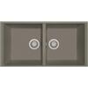 Plados PRONTA CONSEGNA - SPEDIZIONE IMMEDIATA Plados AM8620ST-72 Lavello 2 Vasche Serie Elegance 86-20 ST Sotto-top finitura 72 ULTRAGRANIT TAUFO