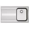 Franke PRONTA CONSEGNA - SPEDIZIONE IMMEDIATA Franke Rapid RPX 611-86 - 101.0358.045 Lavello da Incasso 1 Vasca con Gocciolatoio a Sinistra 86 x 50 cm Inox