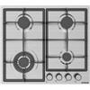 Silverline AS5443X01 Piano Cottura da Incasso 4 Fuochi Gas 60 cm Acciaio Inox Griglie in ghisa