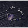 Fatto a mano Bracciale in argento sterling 925 con pietre preziose di lapislazzuli gioiell...