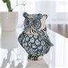 Ceramiche Sofia Stand Gufo in Ceramica di Caltagirone h 20 cm — Mono Blu - 20 cm / Linea Mono Blu