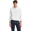 Guess Felpa con Cappuccio Slim Mini Triangolare, Bianco Puro, M