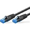 goobay 55434 Cavo patch per esterni CAT 6 / Guaina PE a 2 vie Impermeabile/Cavo Ethernet con spina RJ45 Rame/Cavo di rete per esterni 20m / Nero/Cavo LAN 20m