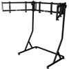 Thermaltake Triple Racing Monitor Stand Pro | Per 3 monitor 32″ curvi/34″ piatti | Struttura in acciaio | Altezza regolabile | Nero