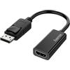 Hama Adattatore da Displayport a HDMI (adattatore monitor 4K Ultra HD, cavo adattatore Displayport maschio - accoppiamento HDMI, adattatore video per PC, notebook per il collegamento a monitor, TV,