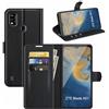 betterfon | ZTE Blade A51 Custodia per cellulare in pelle PU con chiusura magnetica e scomparti per carte di credito per ZTE Blade A51, colore nero