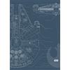 Komar Star Wars Blueprint Falcon - Dimensioni: 50 x 70 cm, stampa artistica (senza cornice)