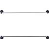 YYST Asta magnetica per tende di tipo A, 40,6-100,3 cm, per porte in metallo, per finestre di caffè e porte francesi, con magneti W (nero -2)
