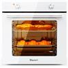 Disaenvir Forno da incasso 60 cm, autoportante, forno bianco, forno con funzione vapore, 65 l, 2,2 kW