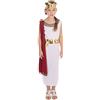 Bristol Novelty Fancy Me Ragazze o Ragazzi Bianco Rosso Toga Romana Scuola Costume Travestimento 4-14 Anni Ragazze, 7-9 Years Halloween