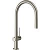 hansgrohe Talis M54 Miscelatore cucina monocomando 210, doccetta estraibile, 2 getti, sBox, acciaio inox, 72801800