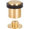 EVI Herrajes | Fermaporta - Base Filettata| Ø24 x 30 mm |Ottone Opaco con Gomma Nera di Silicone Naturale | Compresi utensile, vite + tassello di fissaggio| I-191