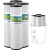 VEVOR Cartuccia Filtro Piscina, Compatibile con Pentair CCP320, Pleatco PCC80-PAK4, Filtro a Cartuccia di Ricambio per Piscina, Sicura per Bambini e Animali Domestici, Facile da Pulire