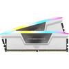 Corsair CMH32GX5M2B6400Z36W Vengeance RGB 32GB Kit 2x16GB DDR5 6400MHz CL36 Bianca - Memorie RAM
