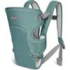 Kikka Boo KikkaBoo Marsupio Neonato Estivo 0-36 Mesi MYRA, Ergonomico, 3 Posizioni, Spallacci regolabili, Traspirante, Leggero, fino a 9 kg, Menta