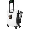 HUIDA TECH Valigia da 20 pollici con Tasca Frontale per laptop, Trolley Leggera con serratura TSA, valigia bagaglio a mano con Ruote girevoli a 360°, Ricarica USB,Porta bicchieri
