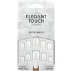 Elegant Touch Polished Colour 24 Nails With Glue Squoval Quite White