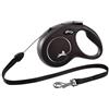 FLEXI Guinzaglio Allungabile Flexi Classic S a Corda - 8m, Nero
