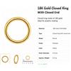 Anello in oro 18K CHIUSO 4,5 mm - CIRCA 0,13 gr - per gioielli